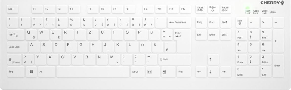Klawiatura Cherry CHERRY ACTIVE KEY MTA AK-C8112 Wireless DE-Layout weiß