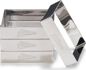 Patisse zestaw pierścieni flanelowych 8 cm stal nierdzewna srebrna