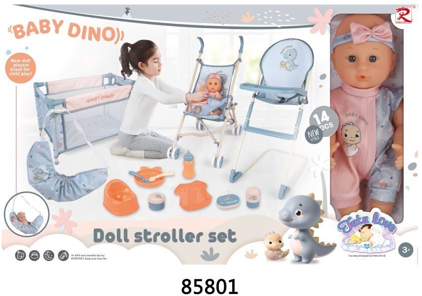 MEGA Zestaw DINUŚ z Lalką + Akcesoria EDUKAMP