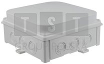 35300202 Puszka naścienna 188x188X88 mm, bezhalogenowa, samogasnąca, odporna na UV, IP67, UL94 V0, N180x180S szara 35300202