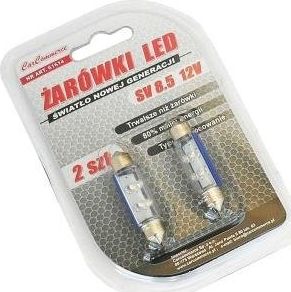 Żarówki C5W SV8.5 42mm 4 LED 12V niebieskie uniwersalny