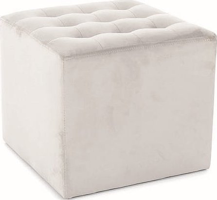 SIGNAL MEBLE Puf kwadratowy LORI VELVET jasno szary