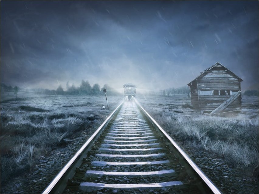 DecoNest Fototapeta - Pociąg widmo - 300X231