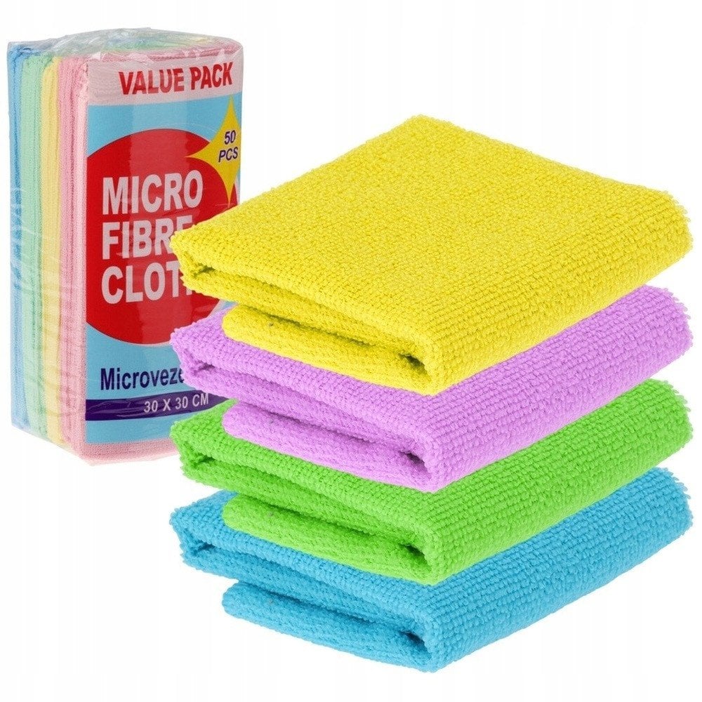 Zestaw 50 szt. Ścierki Ściereczki Kuchenne Mikrofibra Solidne ORION 30x30cm