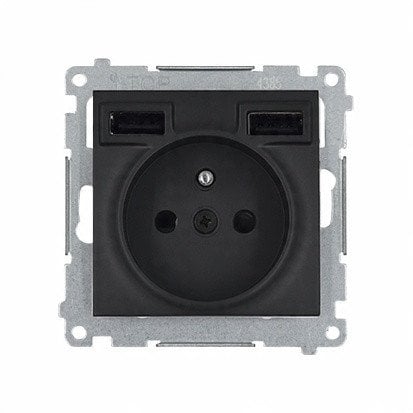 GNIAZDO POJEDYNCZE Z ZASILACZEM USB DGZ1ZUSB2AA.01/49-SIMON54 Premium 230 V 16 A
