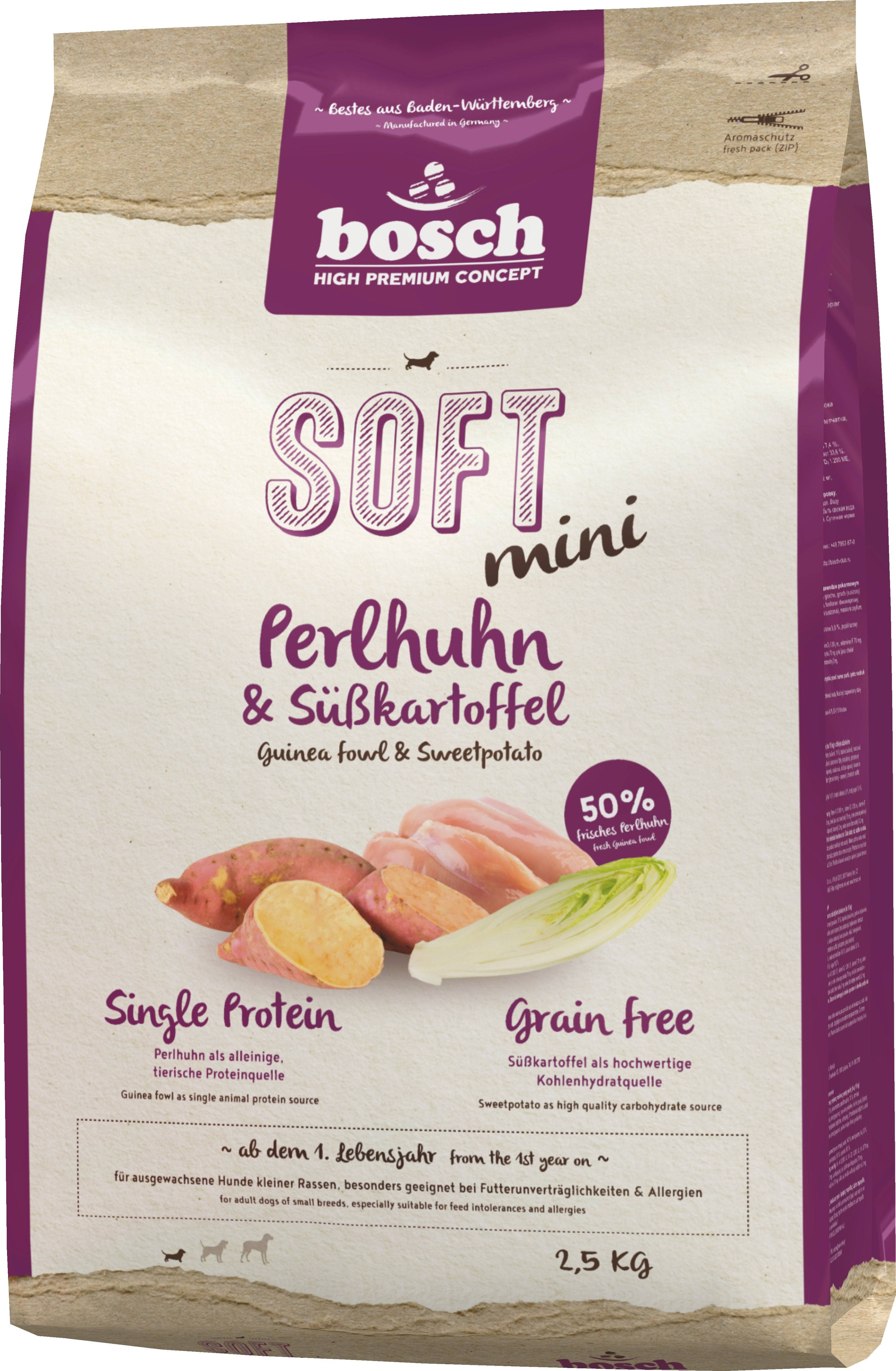 Bosch Petfood Plus Bosch Soft Mini Perliczka & Bataty 2,5kg