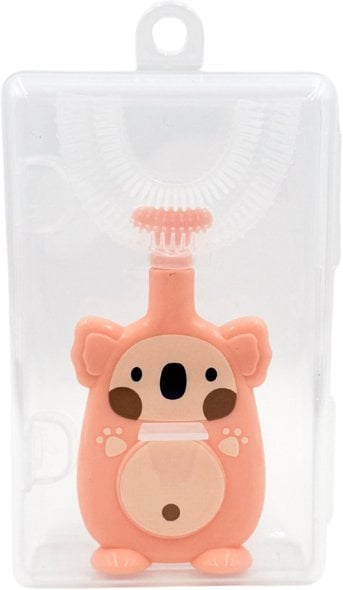 U-kształtna szczoteczka soniczna dla dzieci 2-6 lat w kształcie misia koali różowa