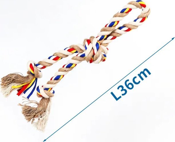 Nobleza Zabawka z bawełnianego sznura z uchwytem dla psa Zabawka z bawełnianego sznura z uchwytem dla psa