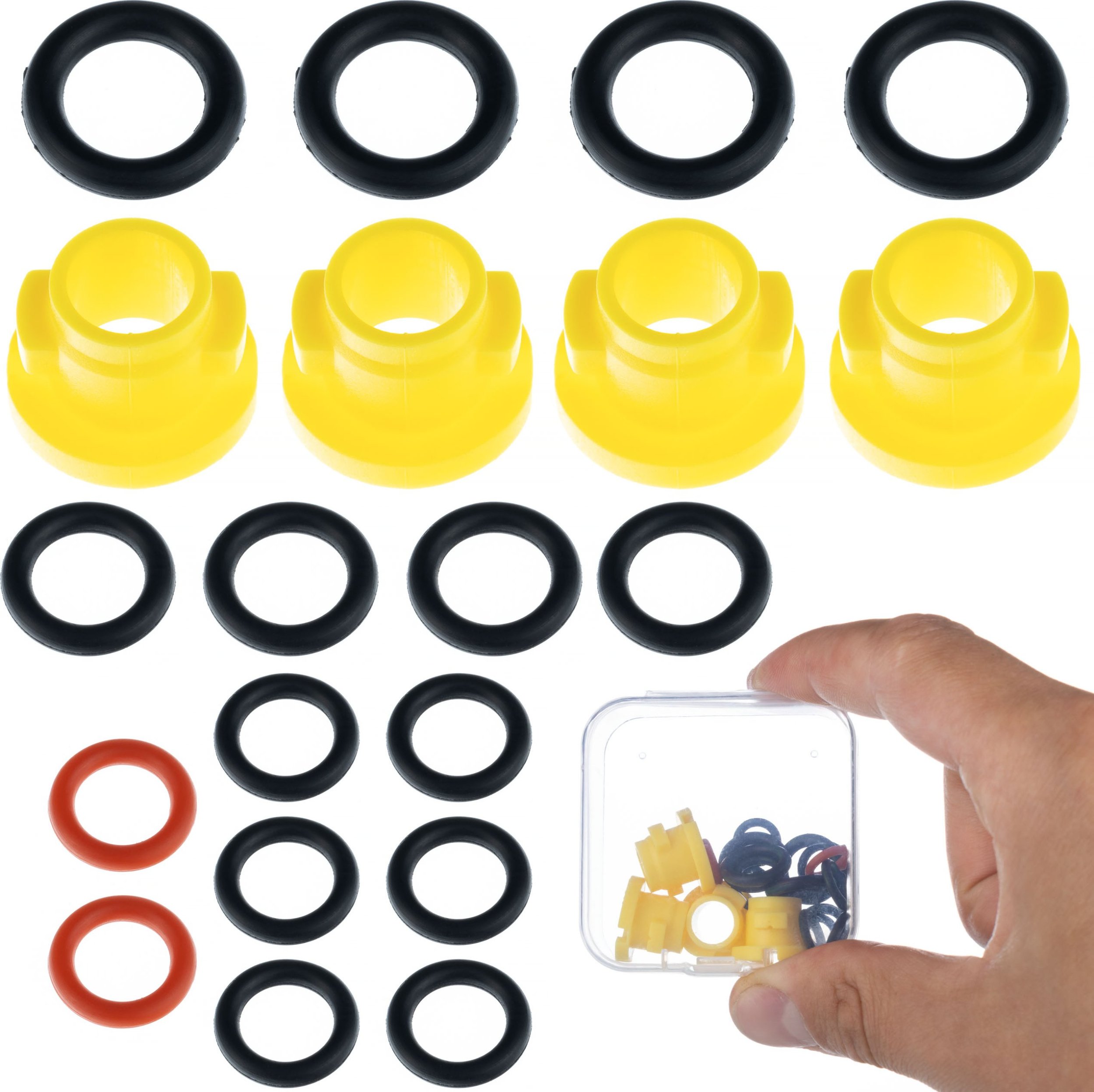 Rosfix ZESTAW NAPRAWCZY USZCZELKI DYSZY PIANOWNICY WĘŻA KARCHER K2 K3 K4 K5 K6 K7