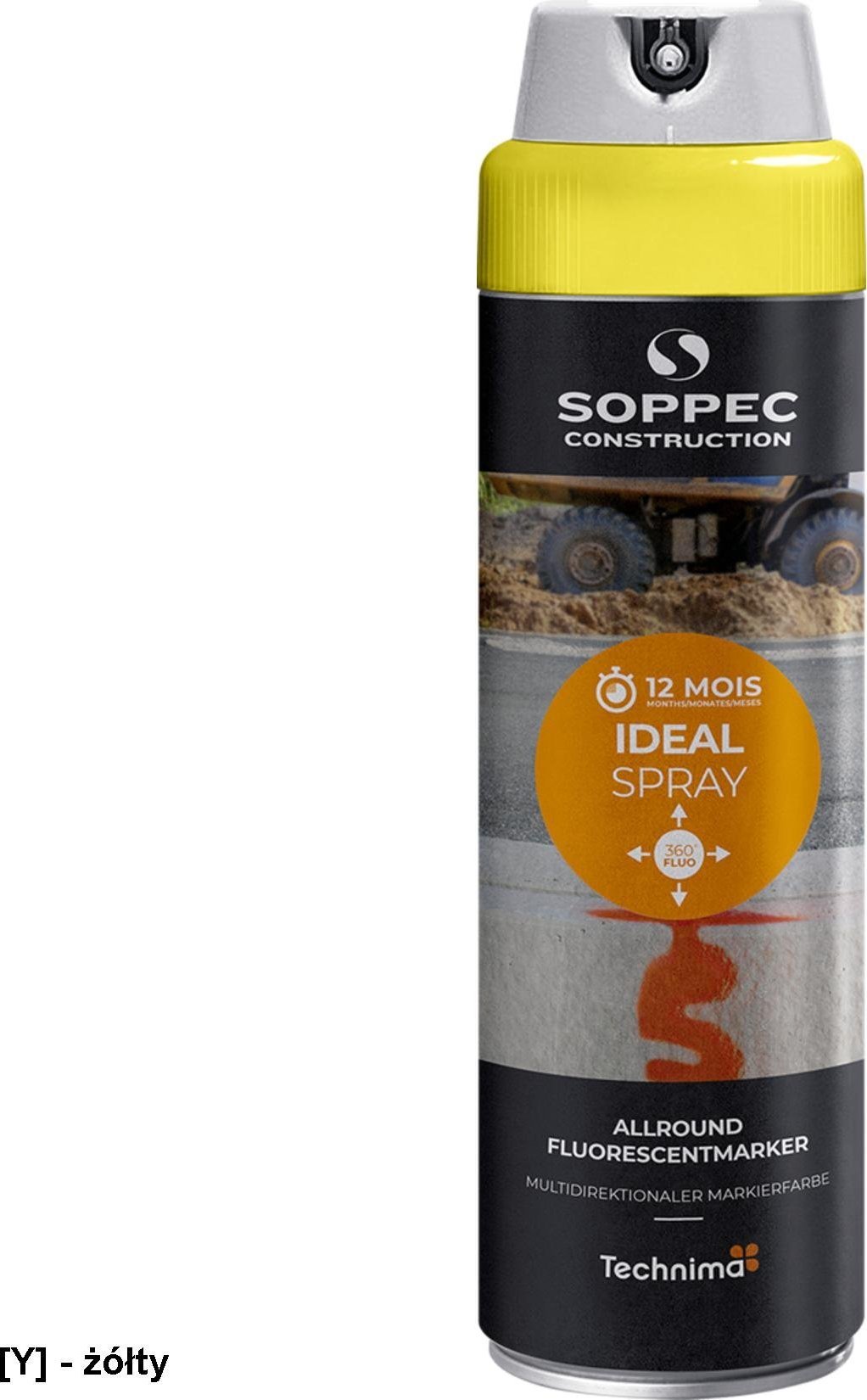 Soppec FAIDEALS - fluorescencyjna farba do znakowania, wielokierunkowa (360 stopni) - czerwony