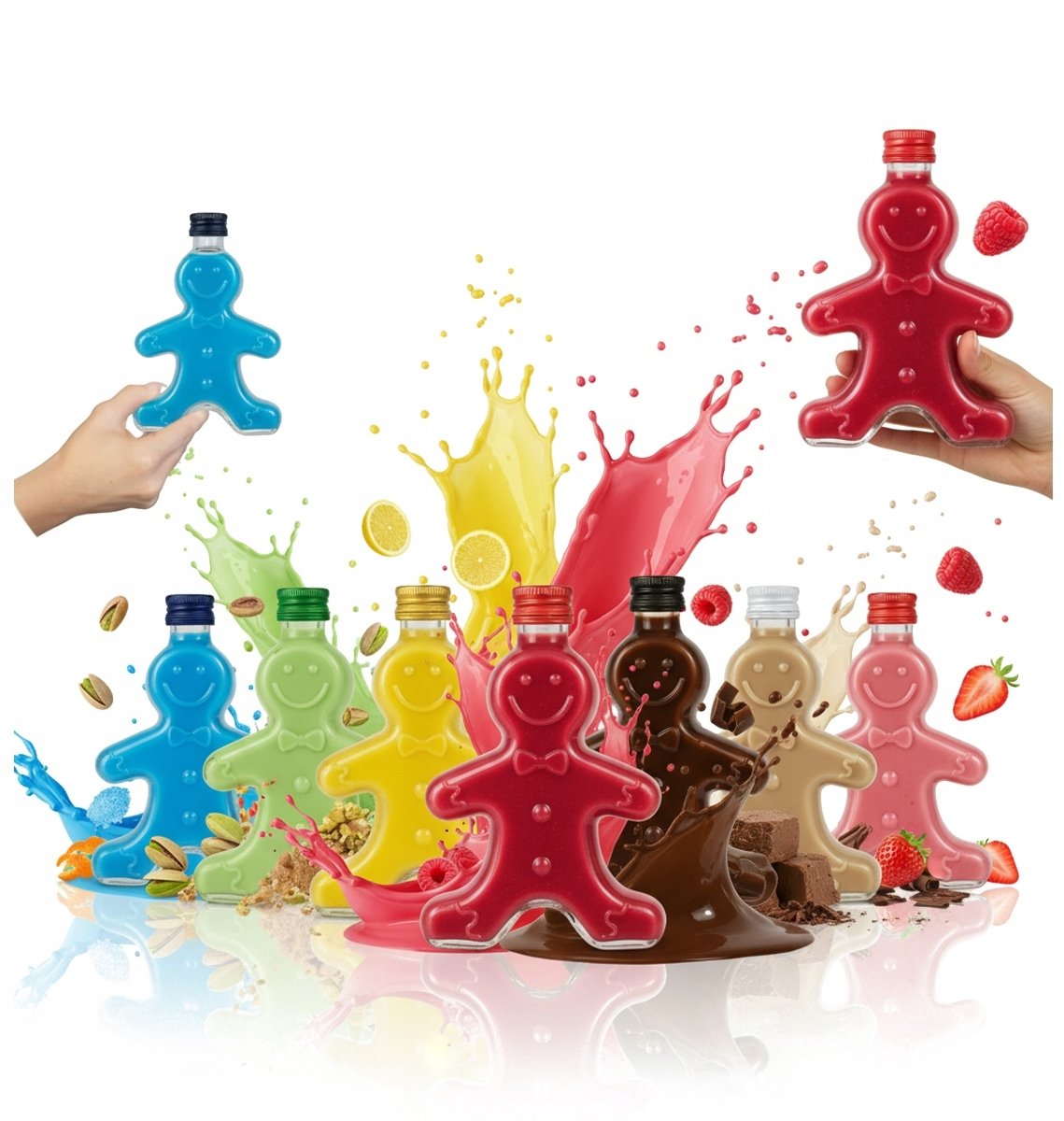 Bimberek 35x Butelki Szklane Ciastko 250ml na Nalewki Wino Likier