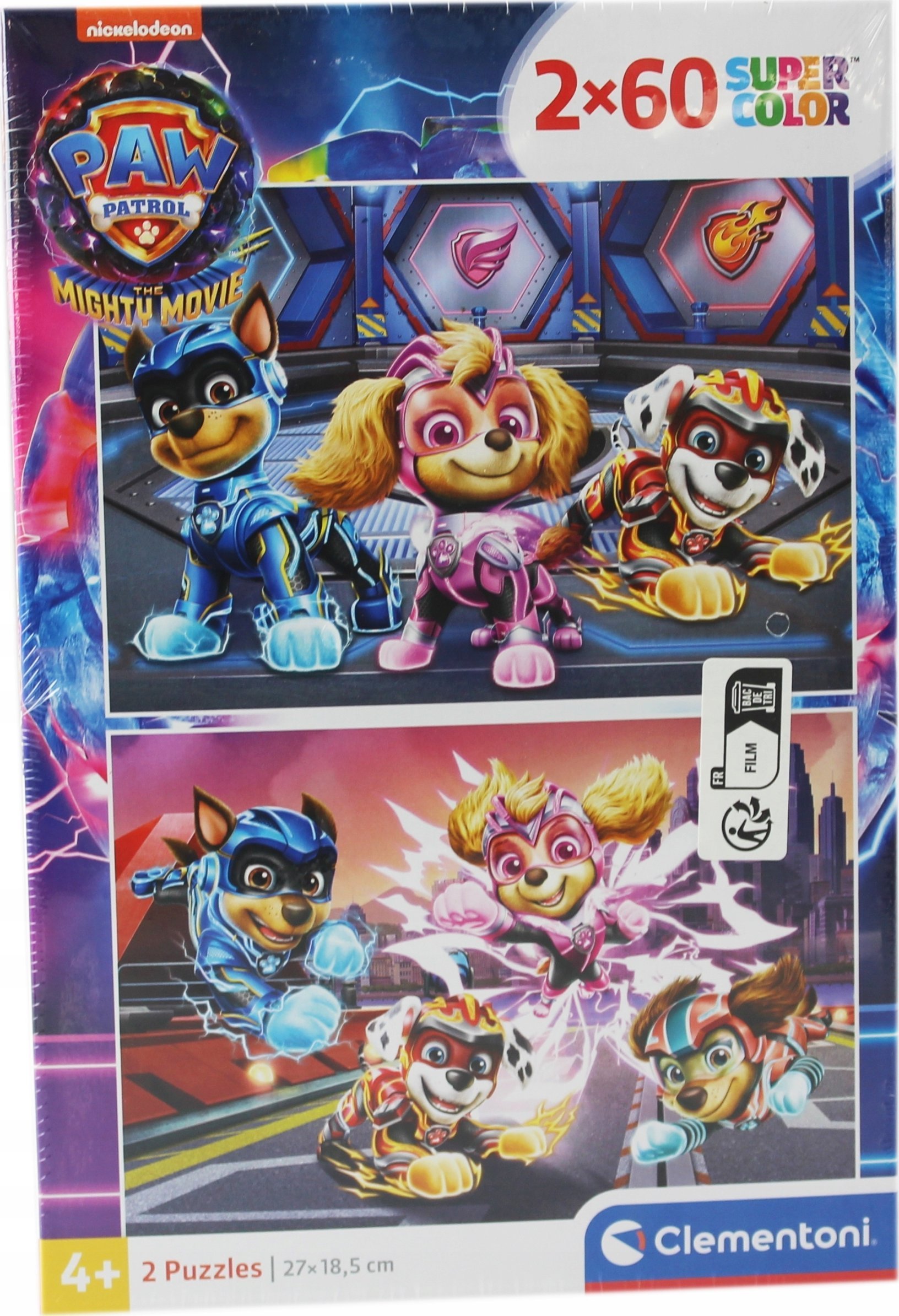 Clementoni Puzzle 2x60el SuperColor Psi Patrol PAW PATROL MIGHTY MOVIE 21626