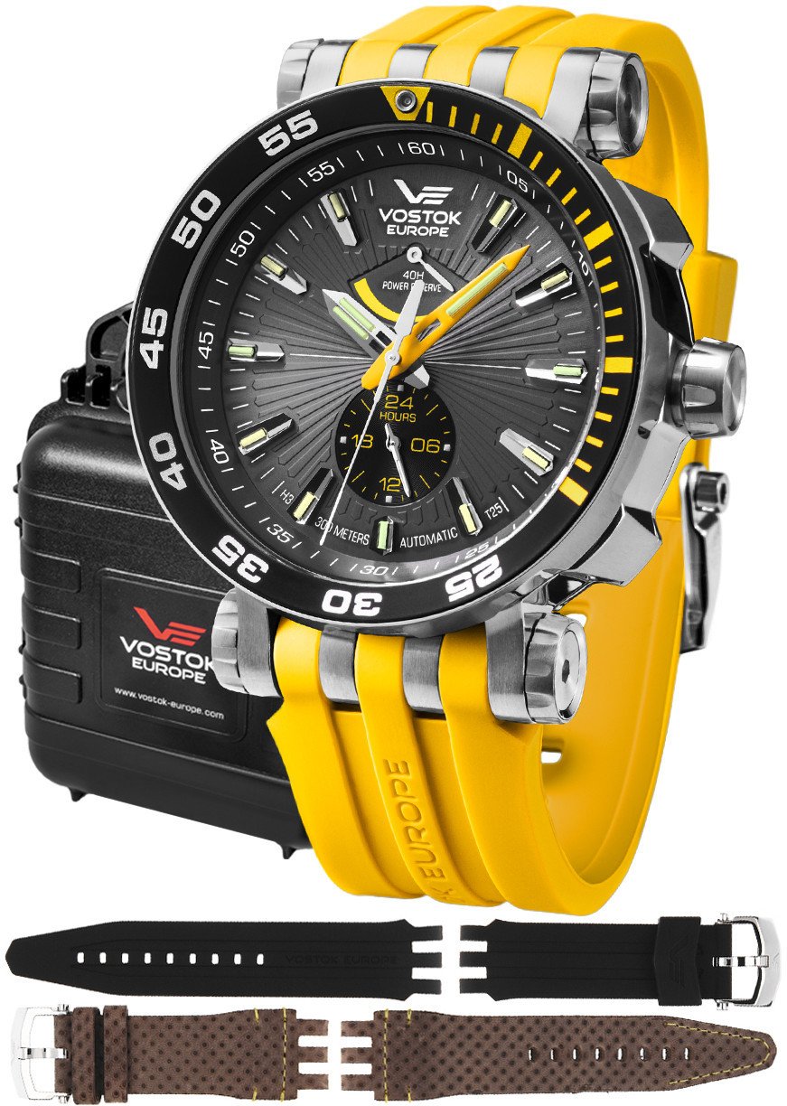 Zegarek męski Vostok Europe YN84-575A539SY żółty