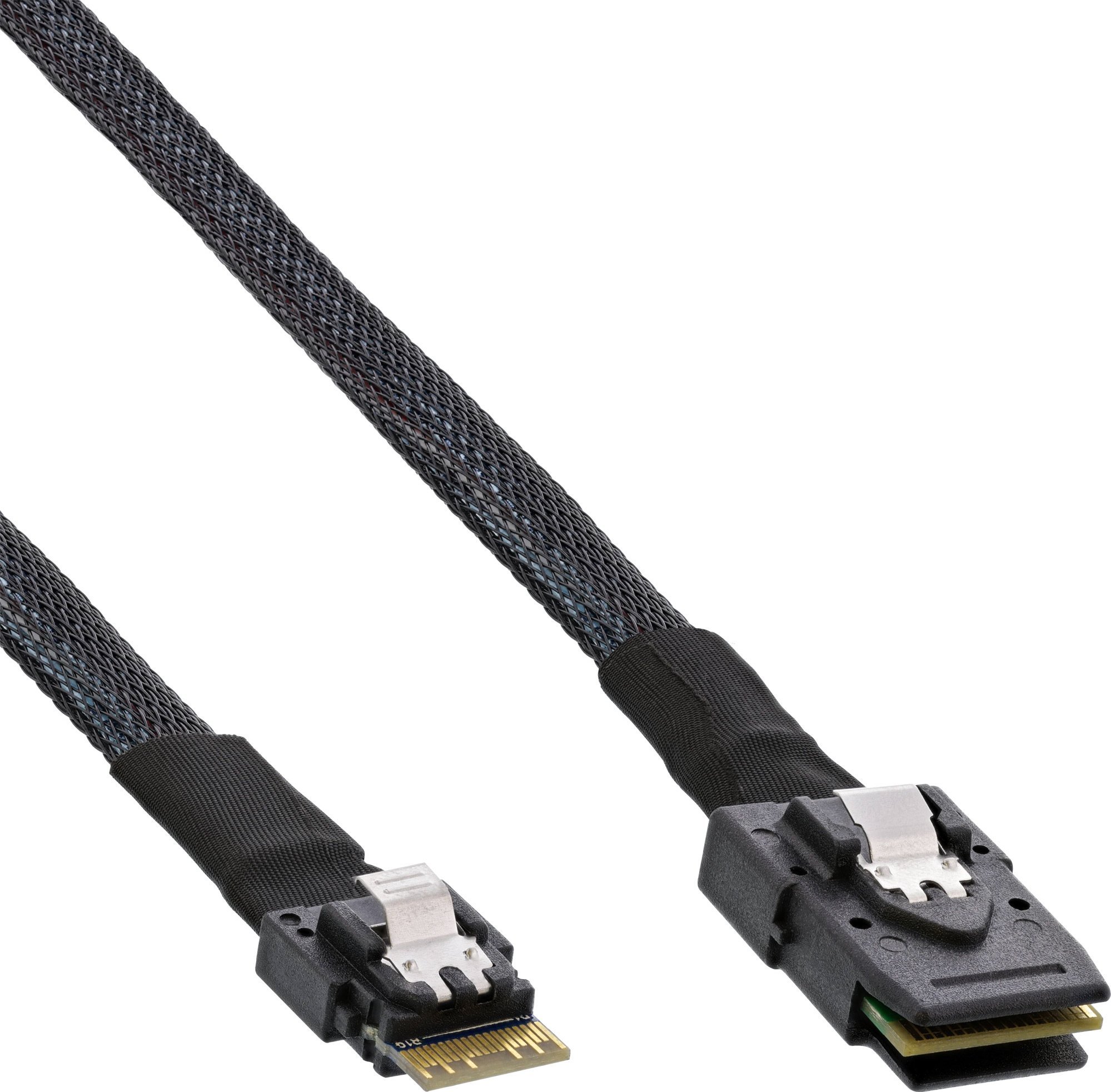 InLine InLine® Slim SAS Kabel, SFF-8654 zu Mini SAS SFF-8087, 12Gb/s, 1m