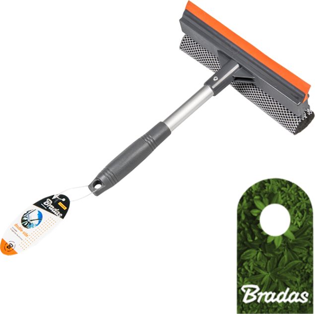 Bradas Ściągaczka do mycia szyb 8" krótki aluminiowy trzonek 24cm BRADAS 3769