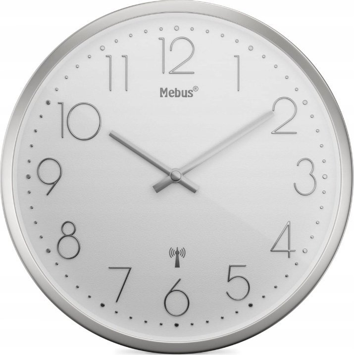Mebus Mebus 19776 radio wall clock Silver/white
