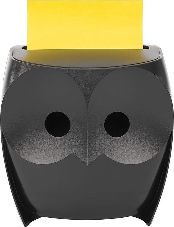 Post-it Podajnik karteczek Post-it Z-Notes Sowa (+2 bloczki) czarny