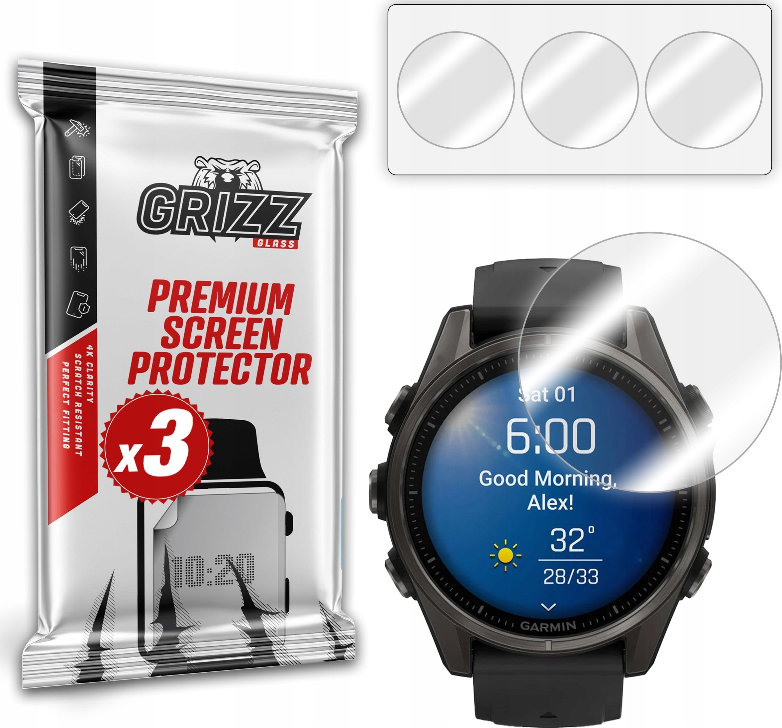 Folia hydrożelowa GrizzGlass Hydrofilm do Garmin Fenix 8 43mm
