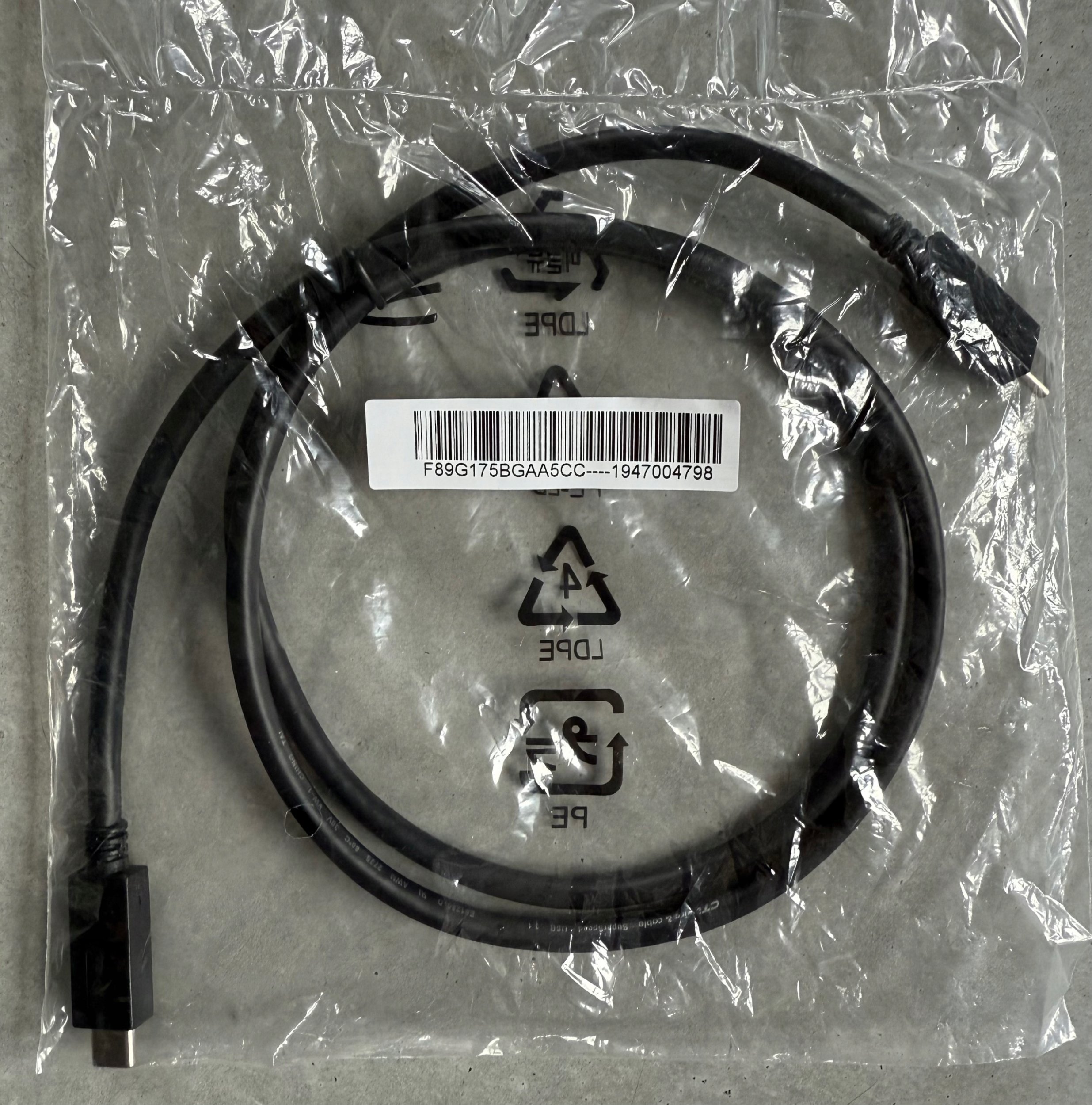 Kabel USB Asus USB-C - USB-C 1.5 m Czarny (90XB09MN-BCA000)