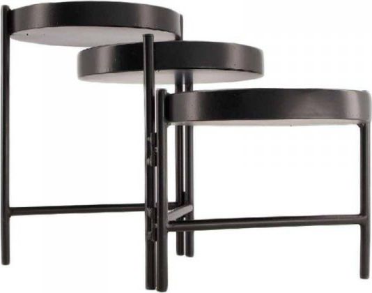 Dekoracja domu Kwietnik metalowy czarny 60 cm