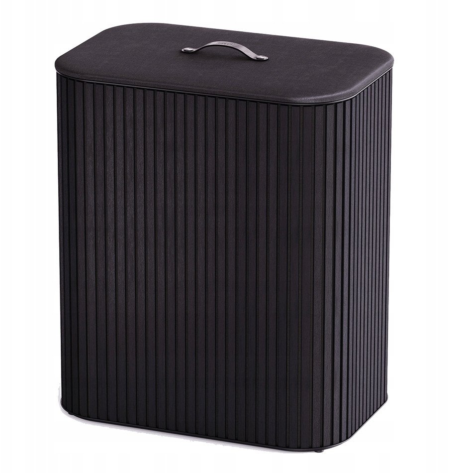 JJ-Laundry basket 90l bamboo black Tota Twin Luxe