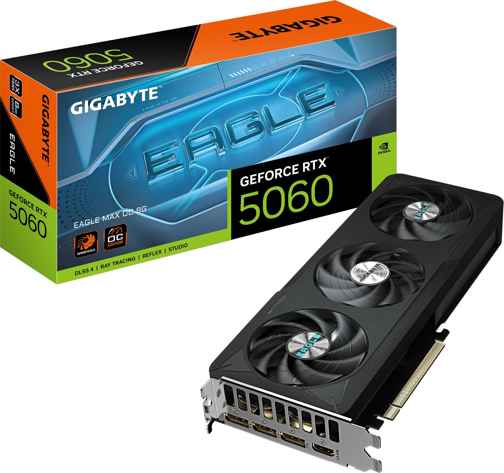 Karta graficzna Gigabyte GeForce RTX 5060 Eagle MAX OC 8GB GDDR7 DLSS4 (GV-N5060EAGLEMAX OC-8GD)