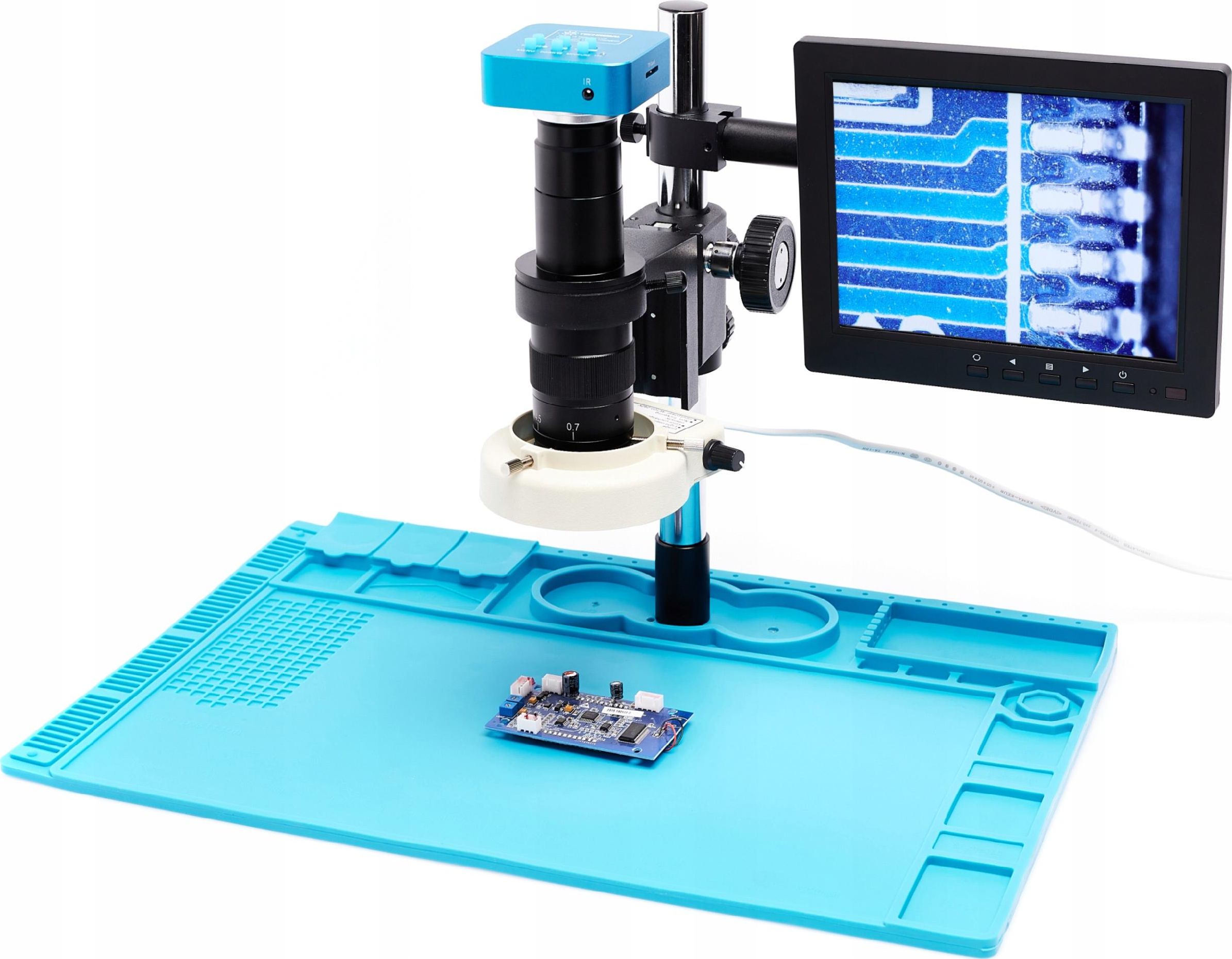 Mikroskop Techrebal MIKROSKOP DLA ELEKTRONIKA Z KAMERĄ 4K WYŚWIETLACZ