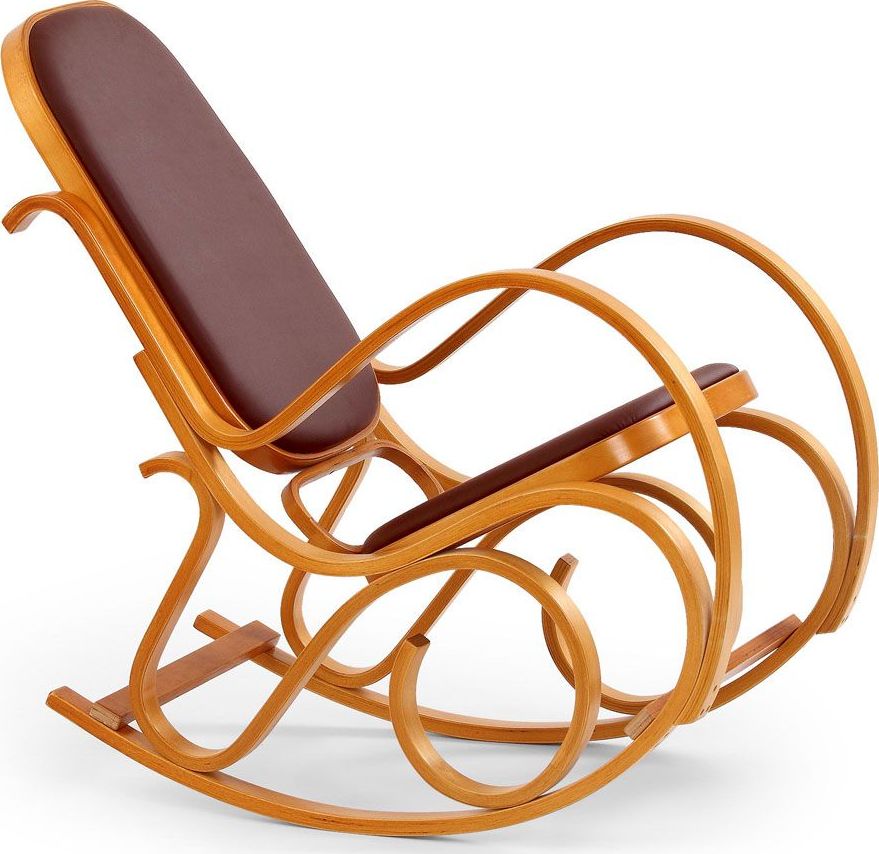 Profeos Drewniany fotel bujany w kolorze Olcha - Dixel