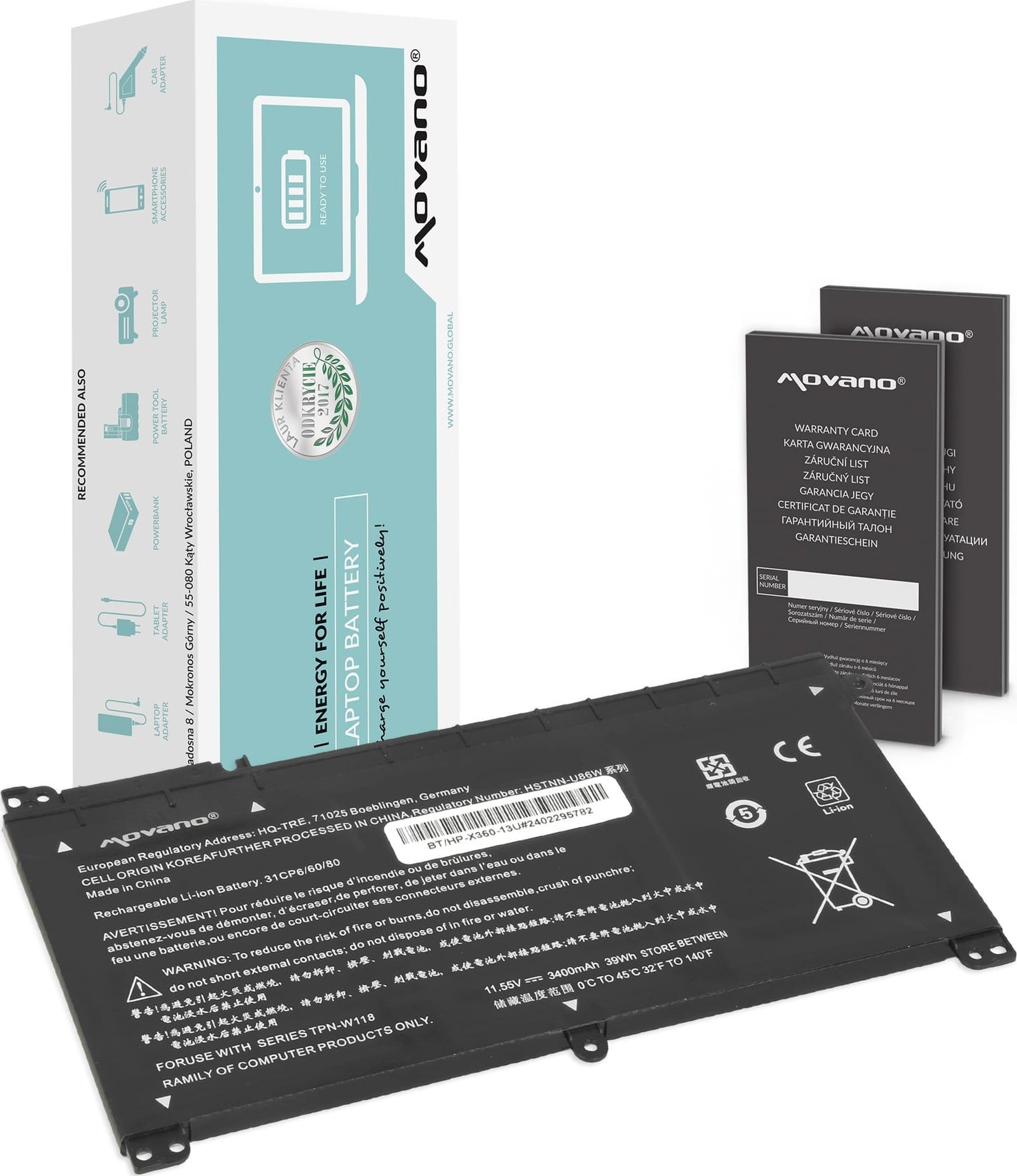 Bateria Movano Bateria do HP Pavilion X360 13-U101NW, 13T-U100, 13-U117NA