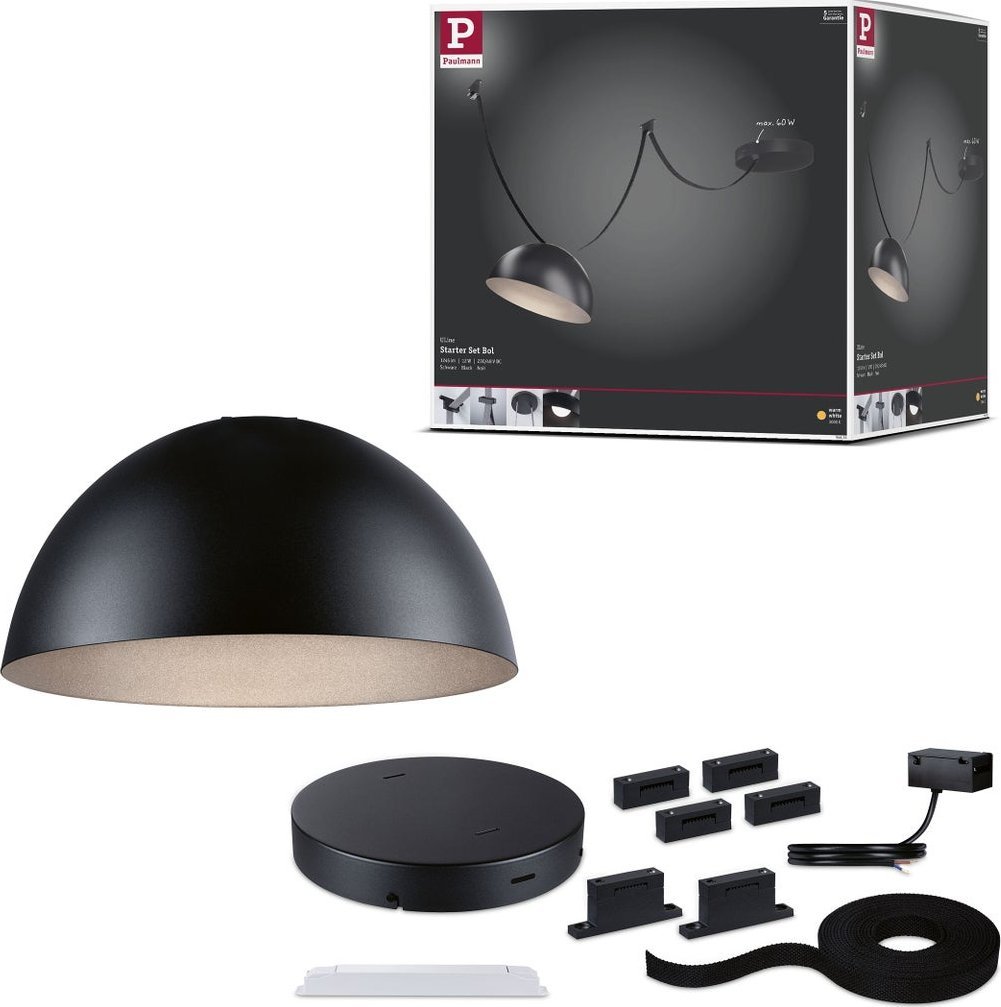 Zestaw kompletny systemu ULine BOL z taśmą 5m czarny max.60W 230V/48V czarny / aluminum