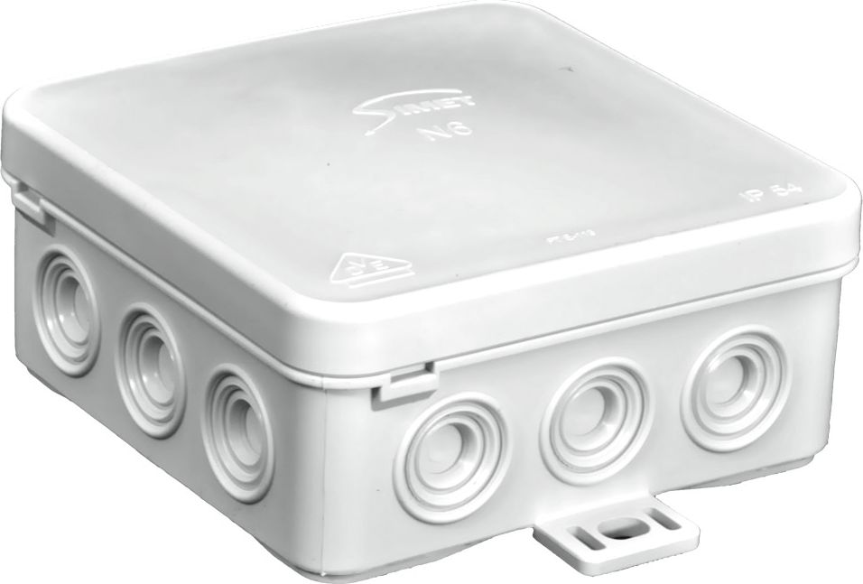 Simet SIMET Puszka elektroinstalacyjna N6 odgałęźna natynkowa IP54 szara 83006002