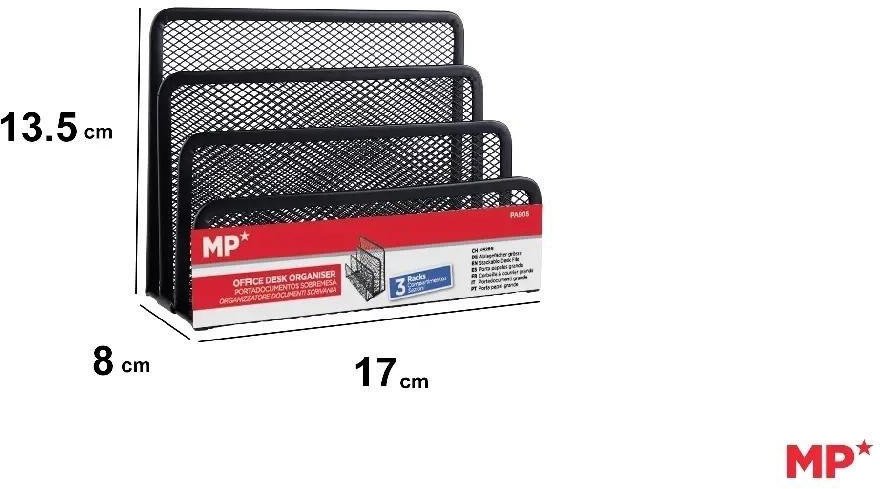 Organizer na biurko siatkowy metalowy czarny