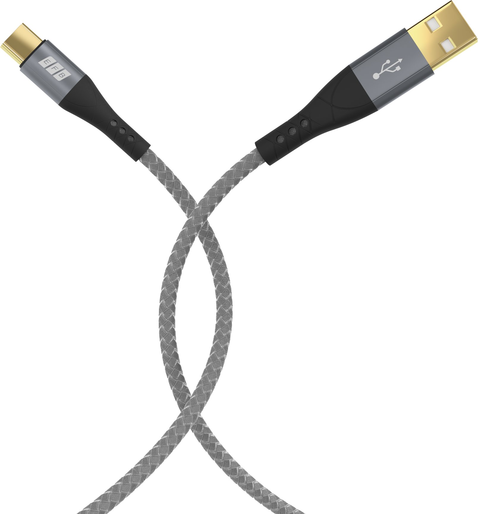 Kabel USB EFB USB-A - USB-C 3 m Czarny (USB-AC-00004)