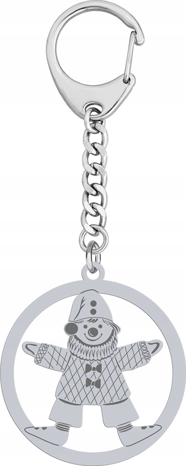 Radziszewska Jewellery Brelok do kluczy Pajacyk SREBRO 925 Prezent GRAWER GRATIS