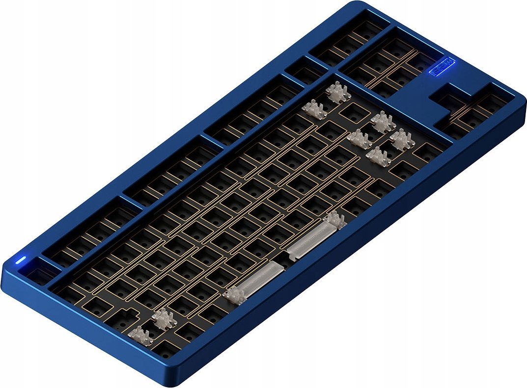Nuphy - NuPhy Gem80 QMK/VIA Wireless Custom Mechanical Keyboard - Bezprzewodowa Klawiatura Mechaniczna Mystic Indigo Brak Brak keycapów