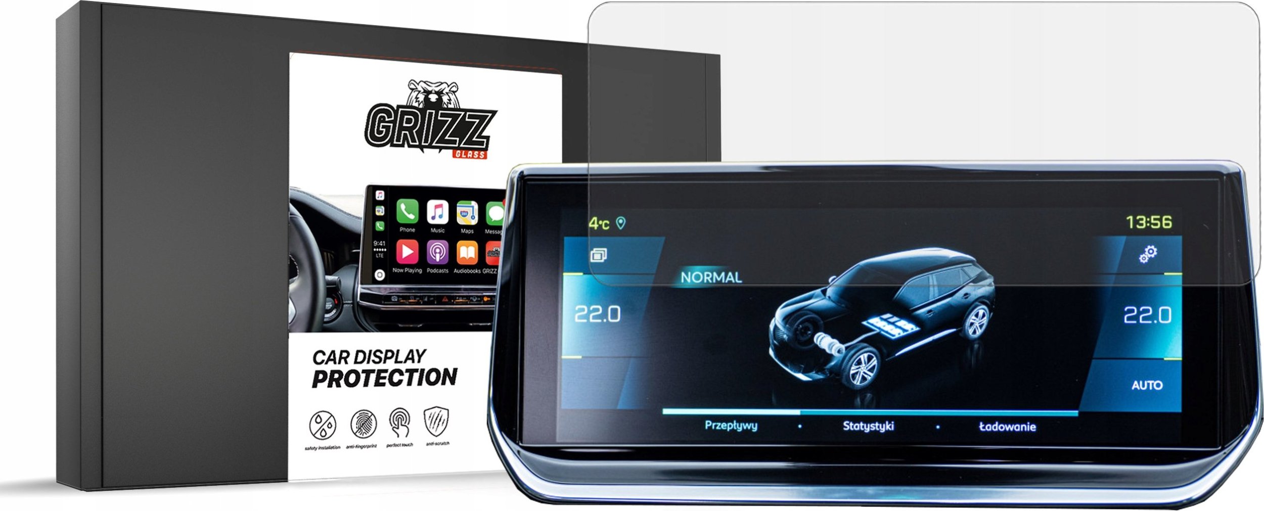 GrizzGlass Folia matowa GrizzGlass CarDisplay Protection do Peugeot 208 2gen 2022