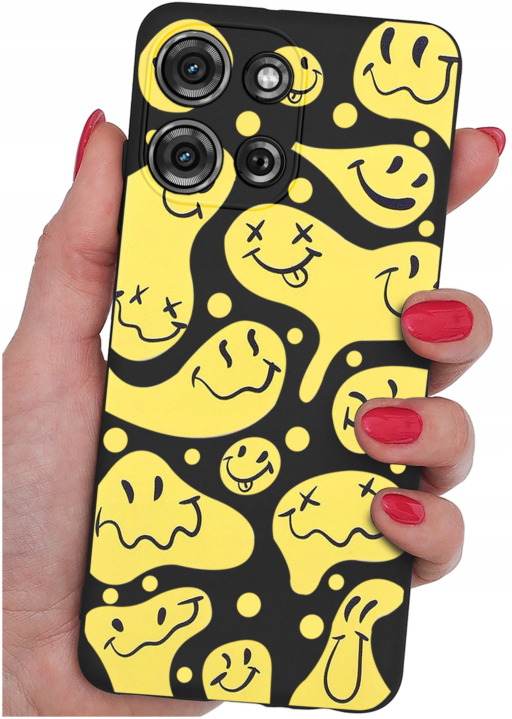 Etui do Motorola G75 5G | WZORY | SILIKONOWE MATT SZKŁO 9H