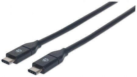 Kabel USB Manhattan USB-C - USB-C 0.5 m Czarny (354899)