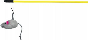 Trixie ZABAWKA MYSZ W FUTERKU NA WĘDCE