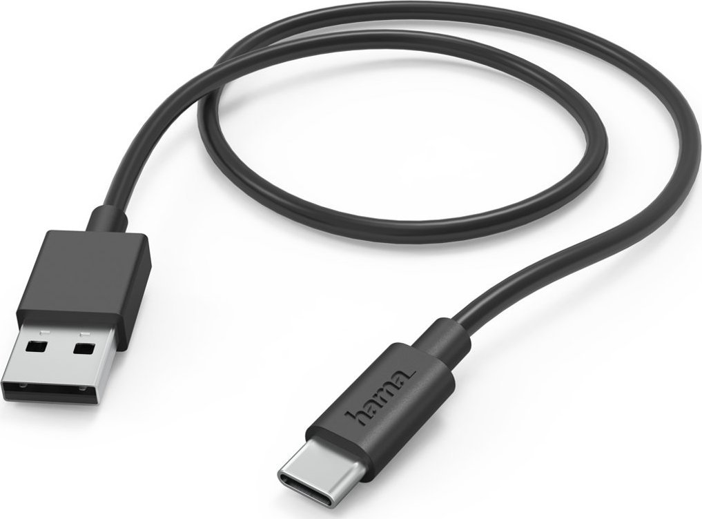 Kabel USB Hama USB-A - USB-C 1 m Czarny (002015940000)