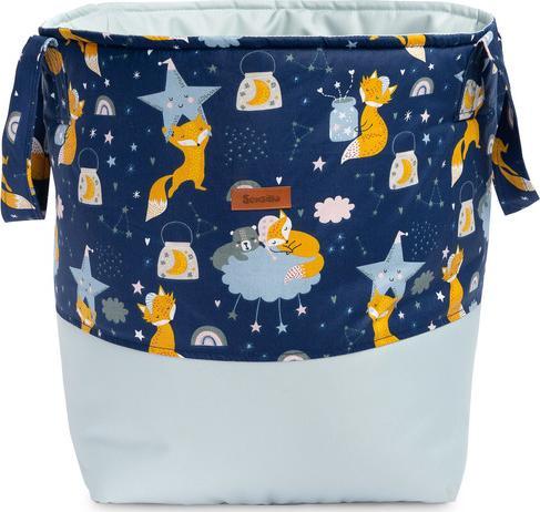 Sensillo KOSZ NA ZABAWKI MEDIUM LISKI GRANATOWE 35X47 CM