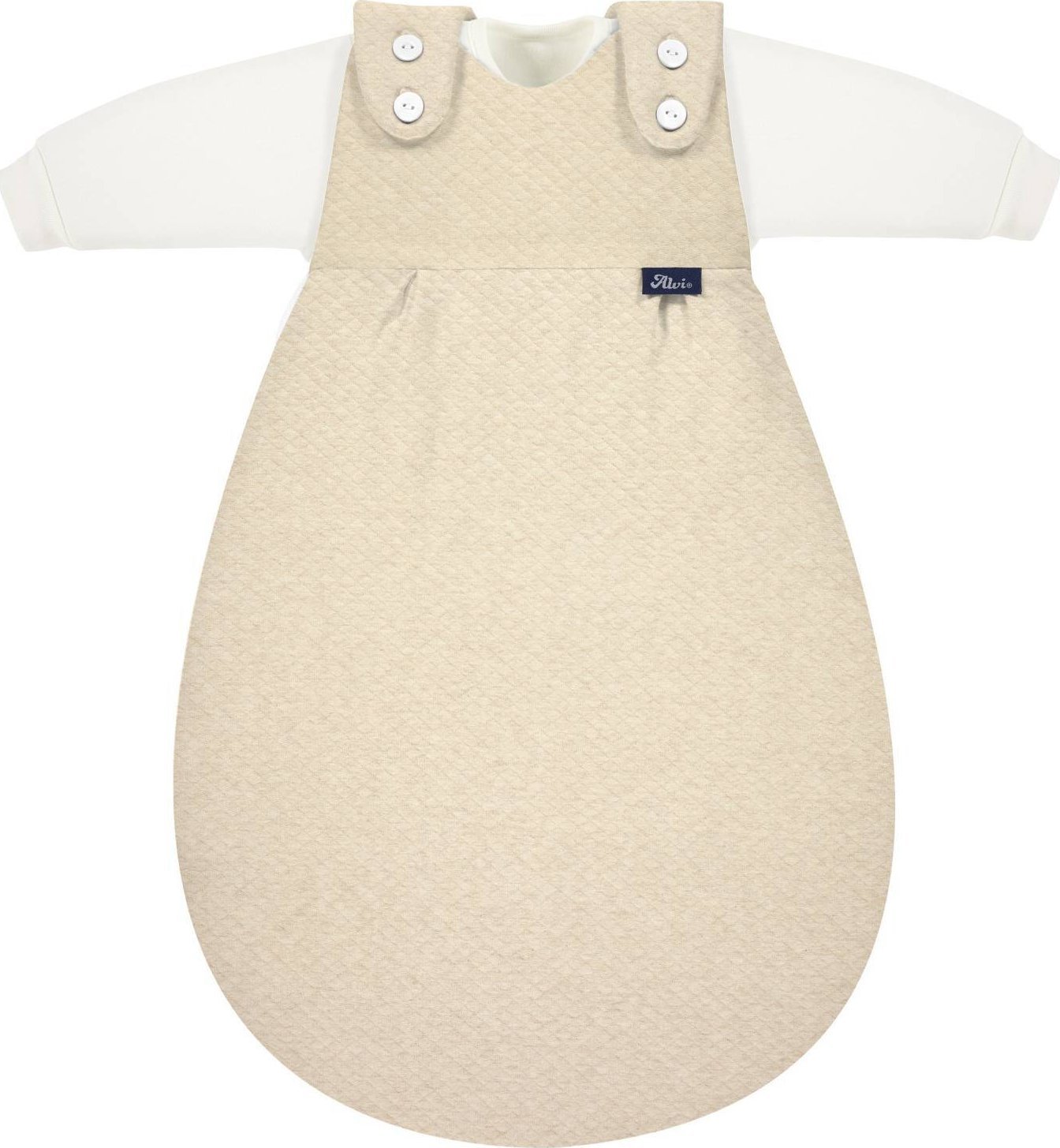 Alvi ALVI Baby-Mäxchen, Śpiworek - tkanina specjalna - 3-częsciowy Quilt nature 50/56