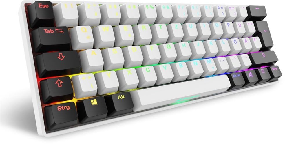 Sharkoon Gaming Tastatur Skiller SGK50S4 Gen2 weiß-gelb RGB