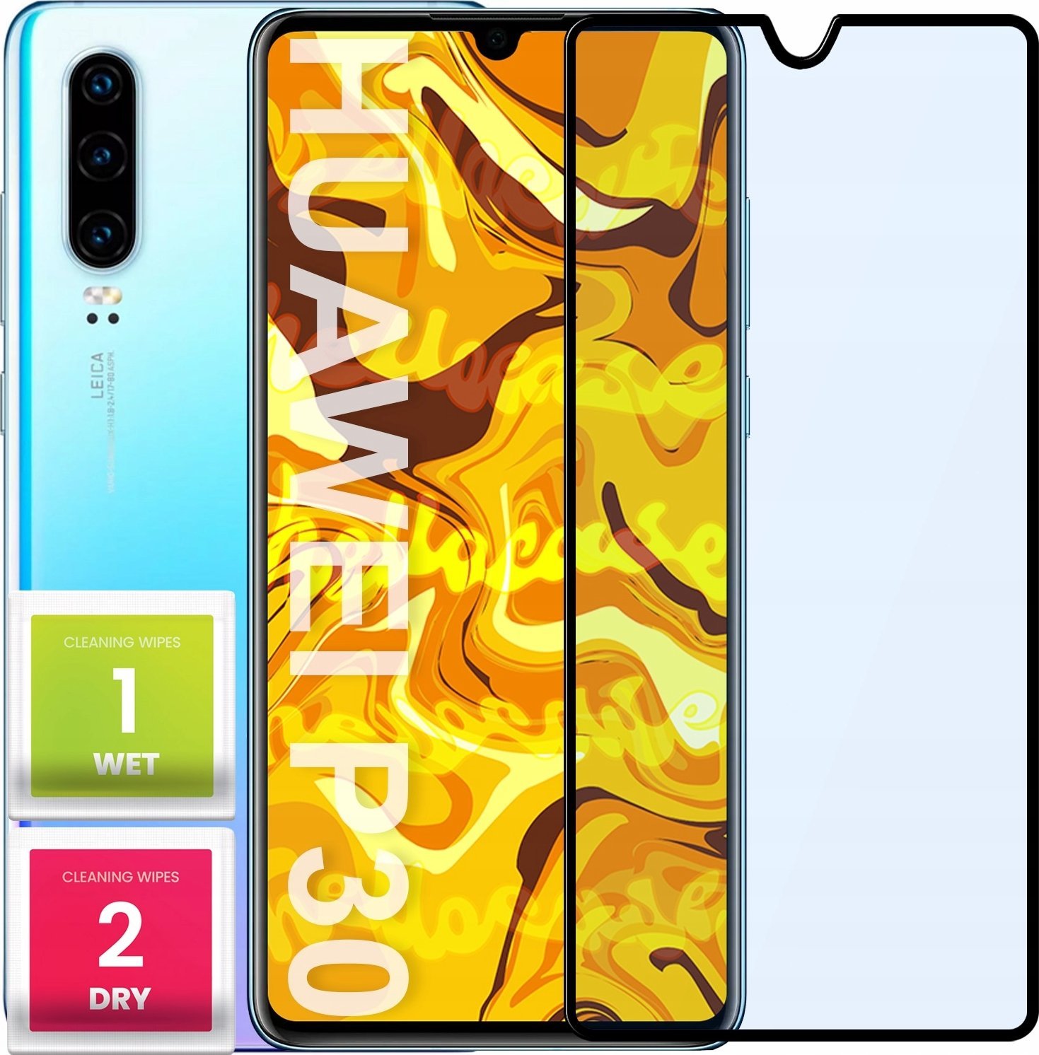 Hello Case SZKŁO HARTOWANE DO HUAWEI P30 PEŁNE NA CAŁY EKRAN SZKIEŁKO OCHRONNE SZYBKA
