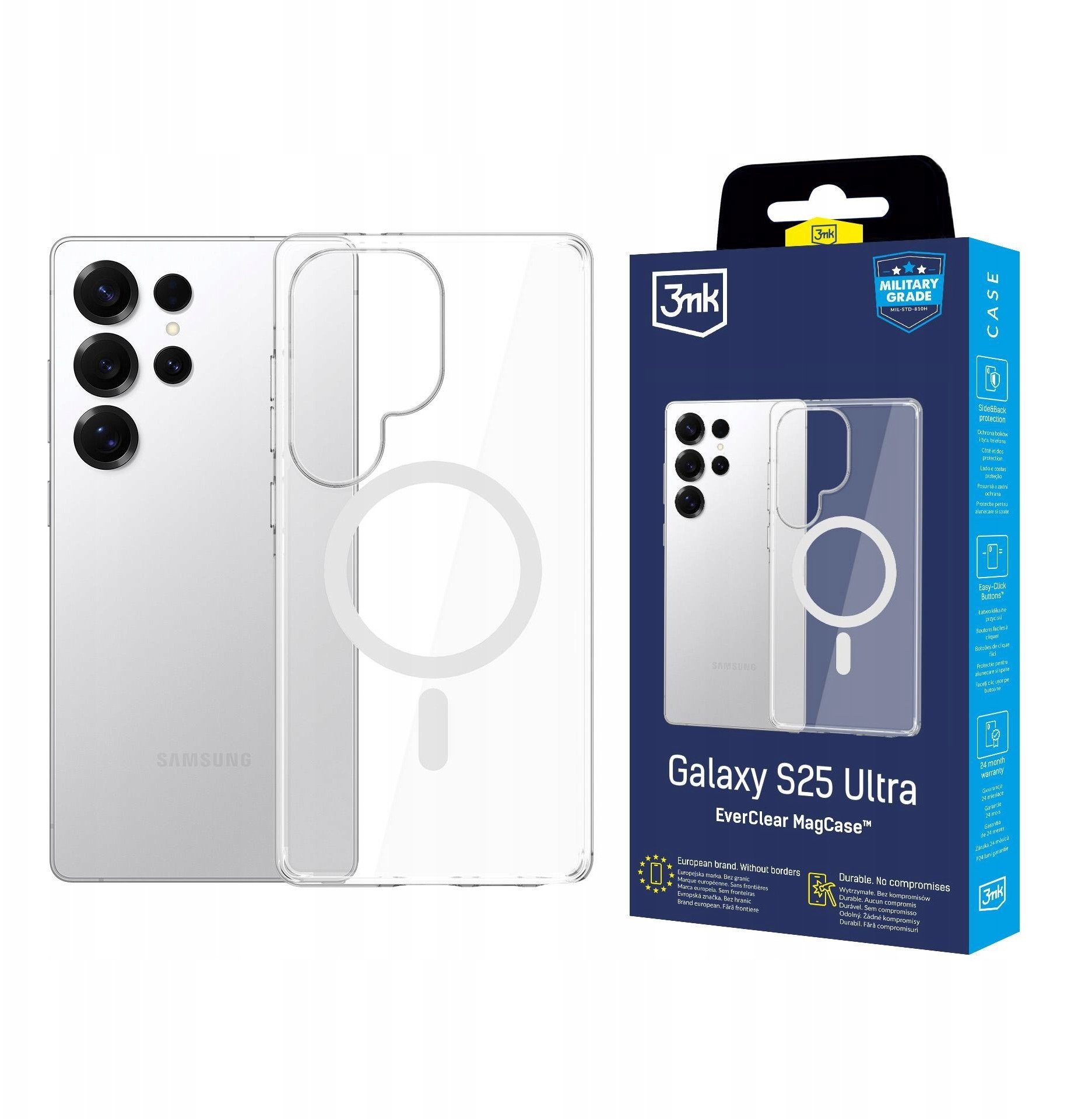 Etui 3MK EverClear MagCase do Samsung Galaxy S25 Ultra