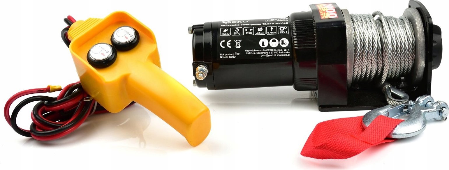 Geko Wyciągarka elektryczna 12V 2000LB (2)