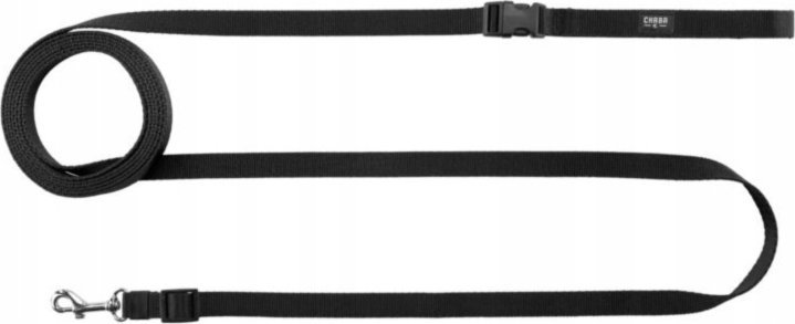 Chaba CHABA SMYCZ SPACEROWA Z PASEM BIODROWYM 20mm/4m CZARNA