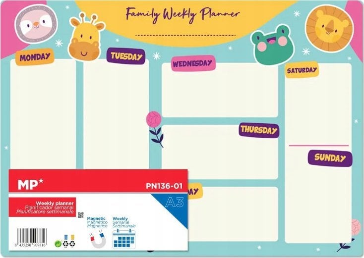 2x3 Planer tygodniowy magnetyczny A3 MP
