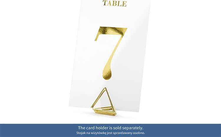 Party Deco Numery na stół, transparentne, 7x12 cm, 20 szt. uniwersalny