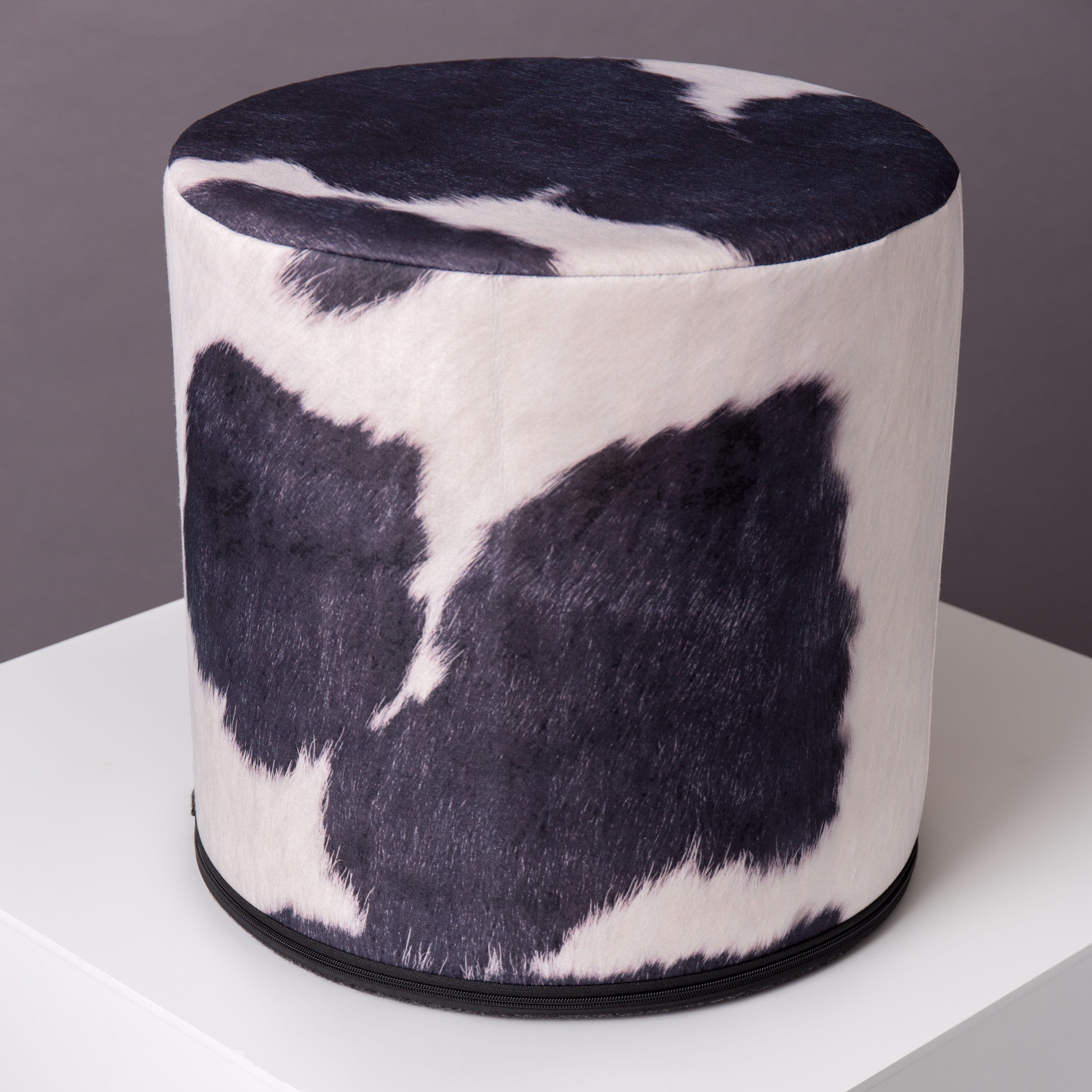 Bertoni-arco Pufas Karvutė, baltas/juodas